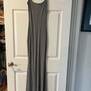 SKIMS Sleeveless Grey Maxi Dress